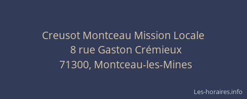 Creusot Montceau Mission Locale