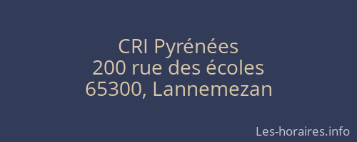 CRI Pyrénées