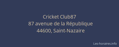 Cricket Club87