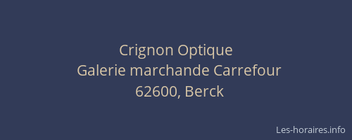 Crignon Optique