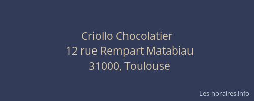 Criollo Chocolatier