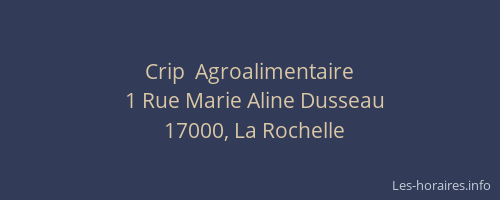 Crip  Agroalimentaire