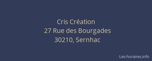 Cris Cr&eacute;ation