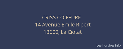 CRISS COIFFURE