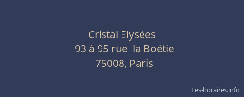 Cristal Elysées