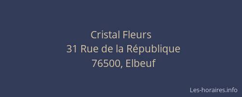 Cristal Fleurs