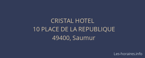 CRISTAL HOTEL