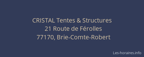 CRISTAL Tentes & Structures