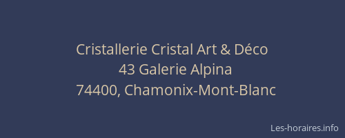 Cristallerie Cristal Art & D&eacute;co