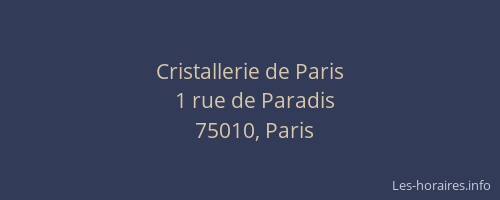 Cristallerie de Paris
