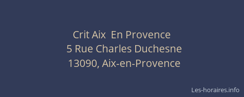 Crit Aix  En Provence