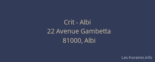 Crit - Albi