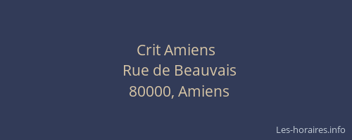Crit Amiens
