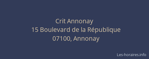 Crit Annonay
