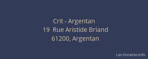 Crit - Argentan