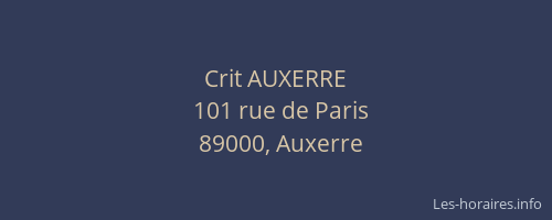 Crit AUXERRE