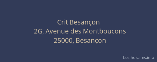 Crit Besançon