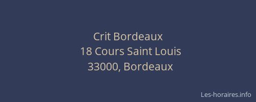 Crit Bordeaux