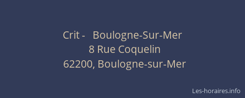 Crit -   Boulogne-Sur-Mer