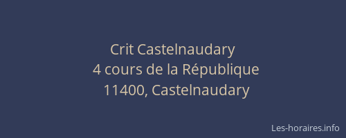 Crit Castelnaudary