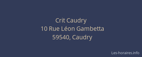 Crit Caudry