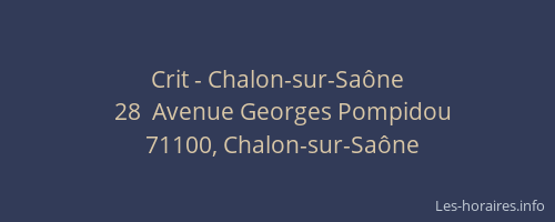 Crit - Chalon-sur-Saône