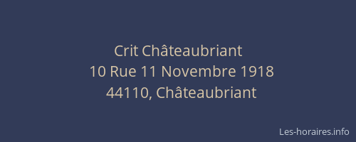 Crit Châteaubriant