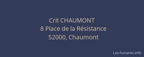Crit CHAUMONT