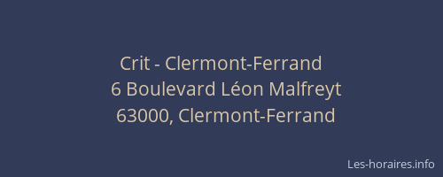Crit - Clermont-Ferrand