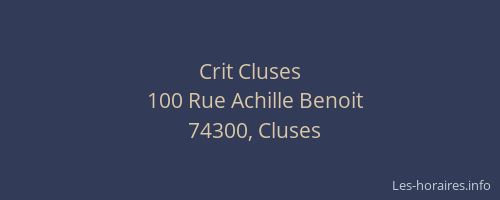 Crit Cluses