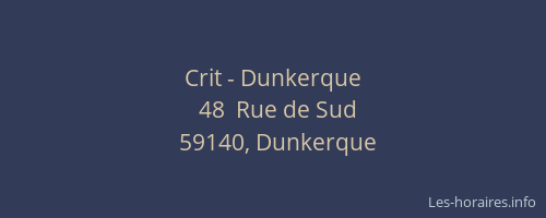 Crit - Dunkerque