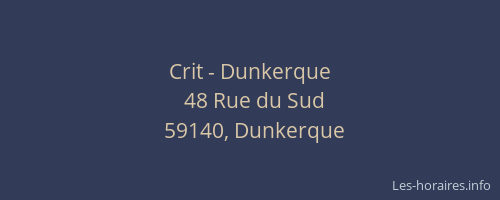 Crit - Dunkerque