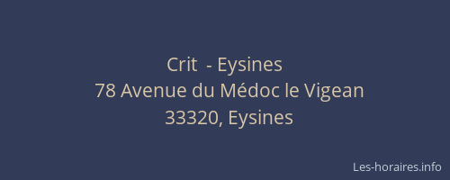 Crit  - Eysines
