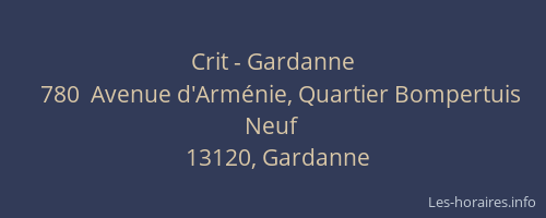 Crit - Gardanne