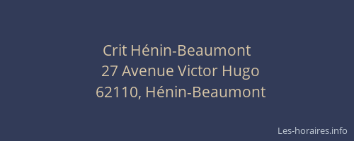 Crit H&eacute;nin-Beaumont