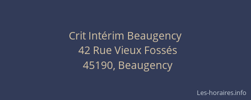 Crit Int&eacute;rim Beaugency