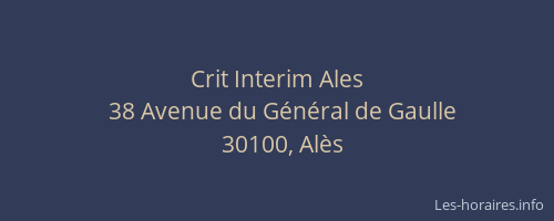 Crit Interim Ales