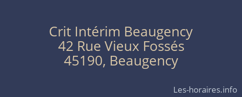 Crit Intérim Beaugency