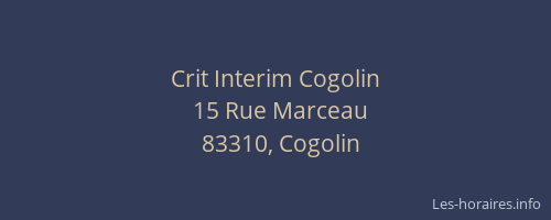 Crit Interim Cogolin