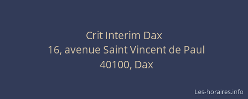 Crit Interim Dax