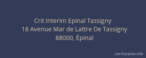 Crit Interim Epinal Tassigny