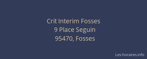 Crit Interim Fosses