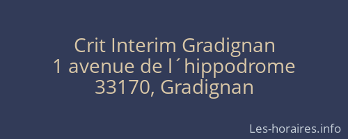 Crit Interim Gradignan
