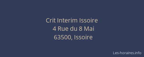 Crit Interim Issoire