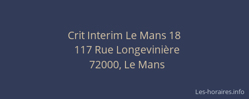 Crit Interim Le Mans 18