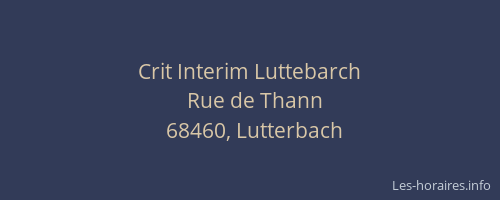 Crit Interim Luttebarch