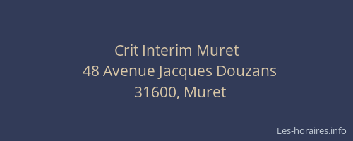 Crit Interim Muret