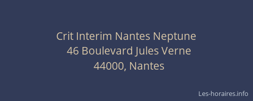 Crit Interim Nantes Neptune