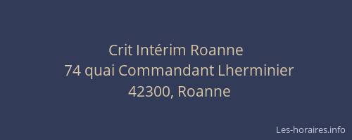 Crit Intérim Roanne