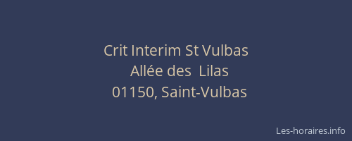 Crit Interim St Vulbas